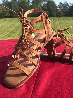 Gladiator Sandal, tan, size 8